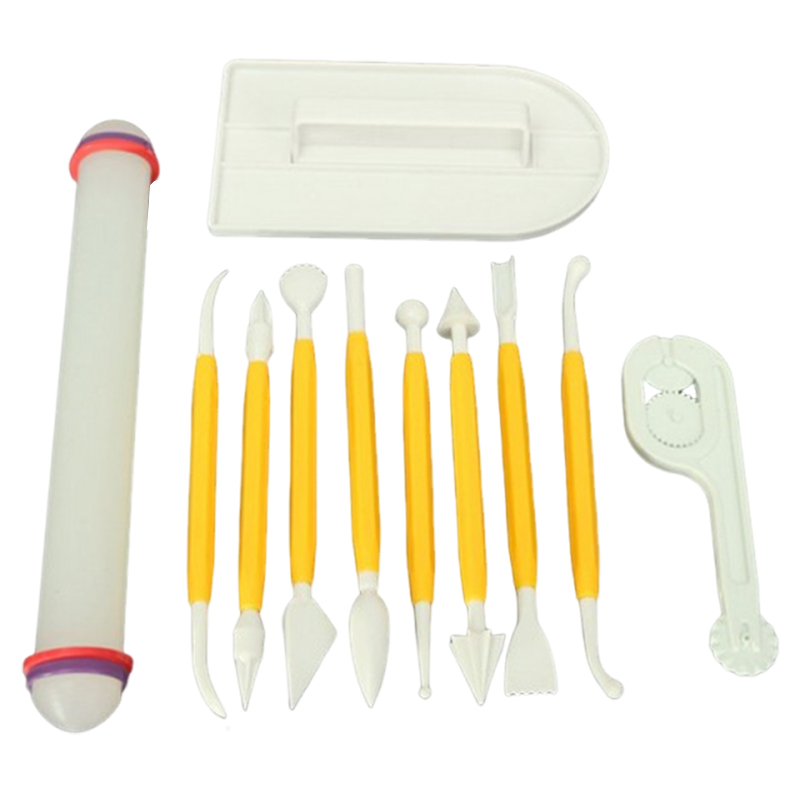 Fondant Smoother Set - 11 قطعة/المجموعة أدوات الخبز كعكة المنزلية