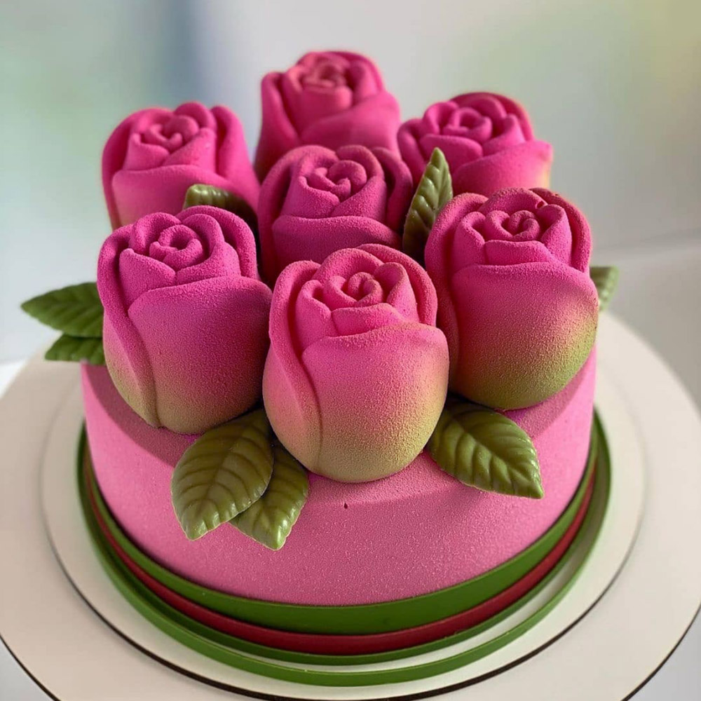 Baking Kitchen Design - عيد الحب 15 خلية روز برعم
