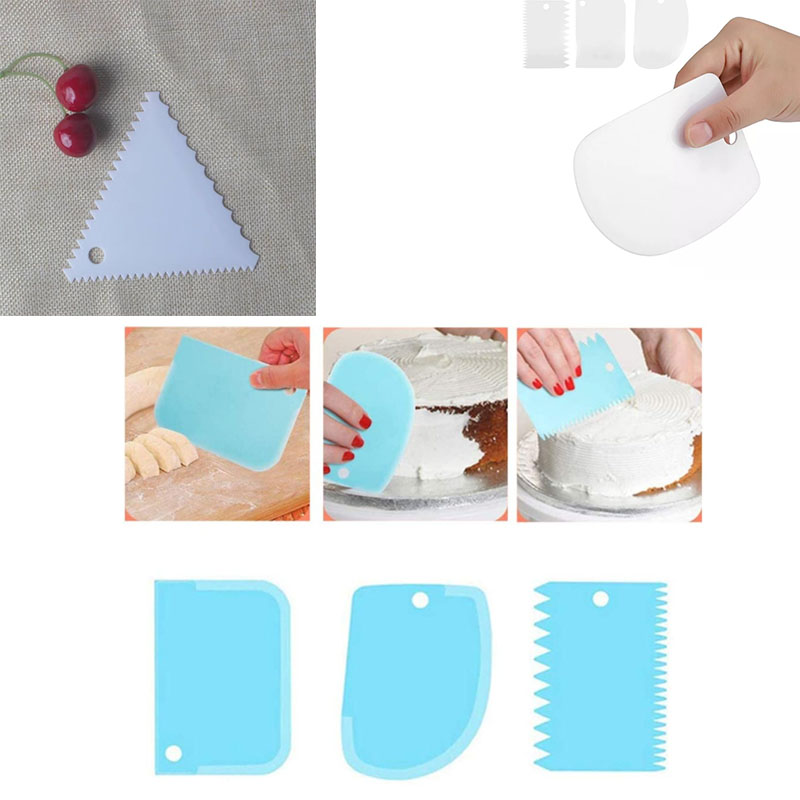 Fondant Smoother Set - مجموعة مكشطة الكيك البلاستيكية، أدوات تجليد