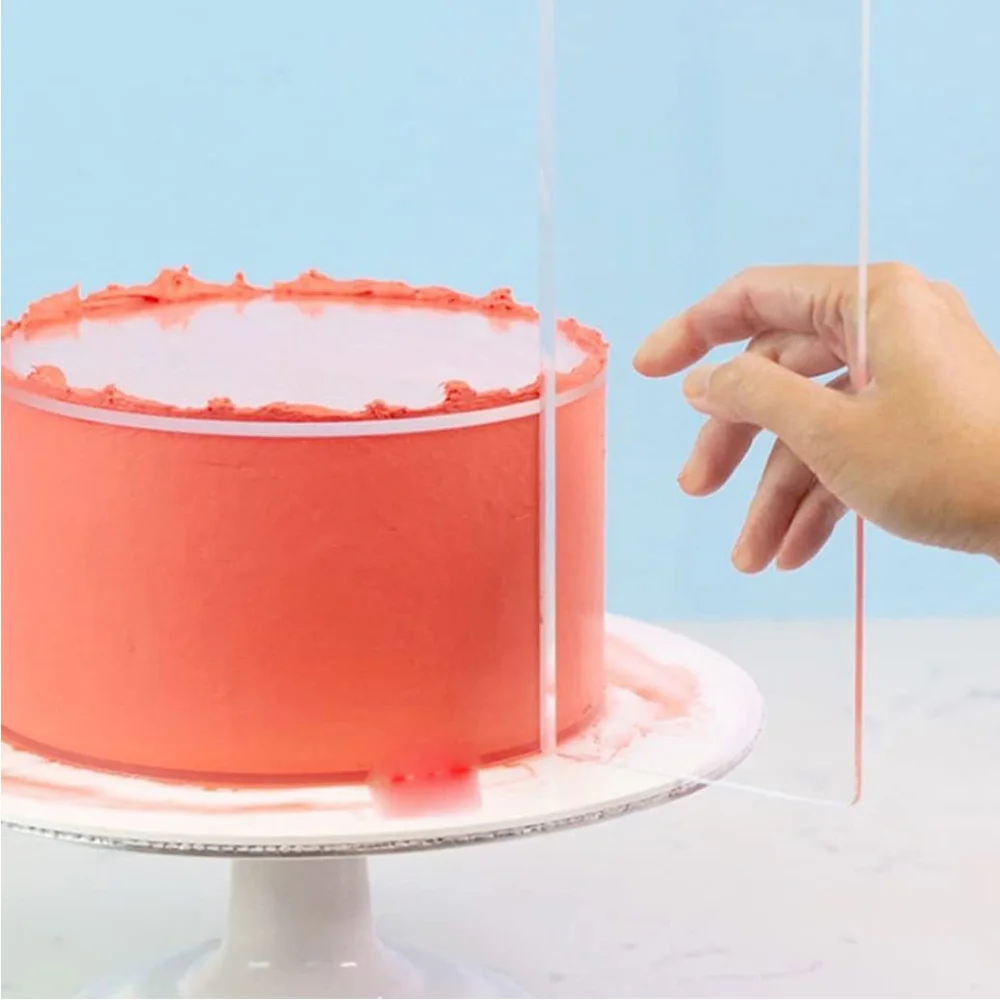 Fondant Smoother Set - مكشطة كعكة الاكريليك الشفاف ، مشط