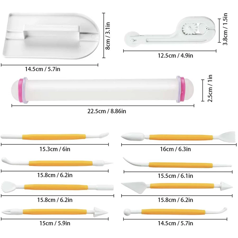 11 قطعة مجموعة أدوات فندان طقم - مراجعة Fondant Smoother Set وسعره