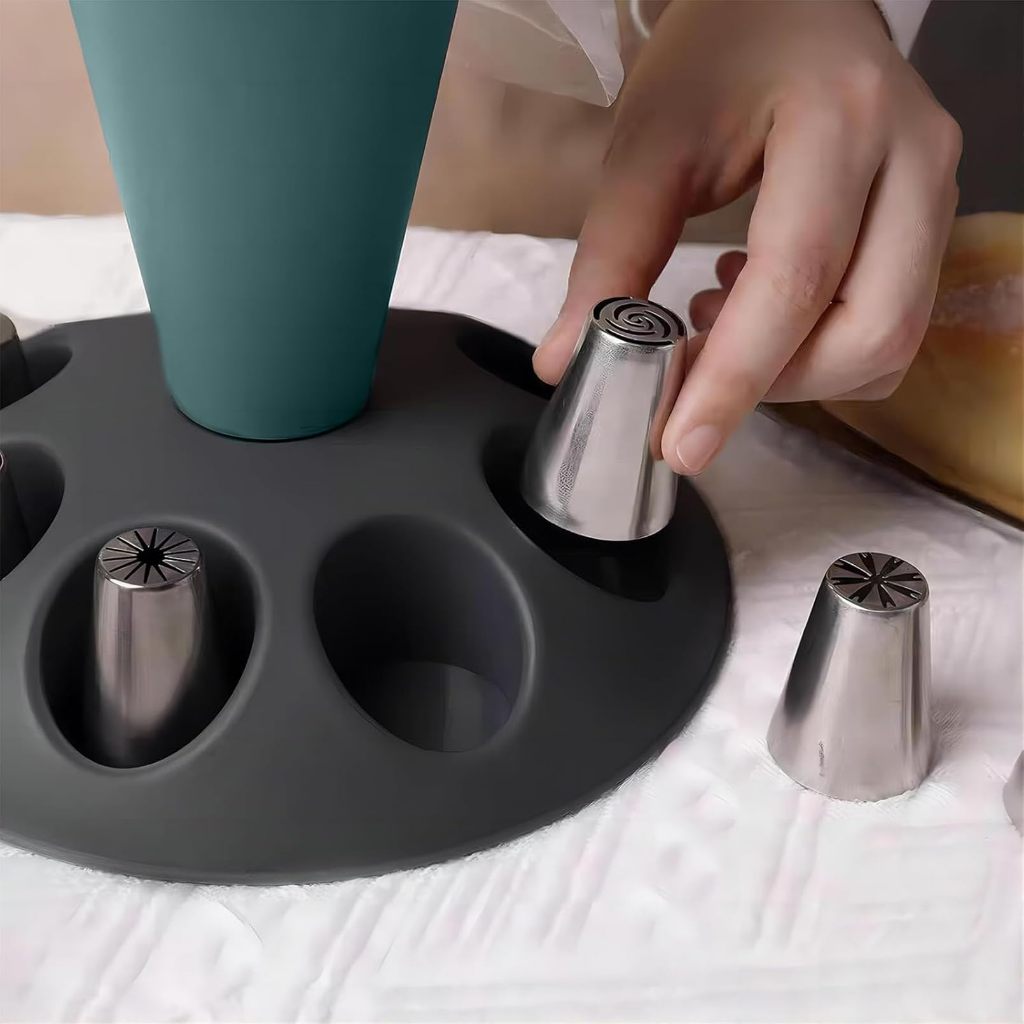 كيس تزيين الكيك مع حامل للرؤوس - مراجعة Kitchen Baking Tools وسعره