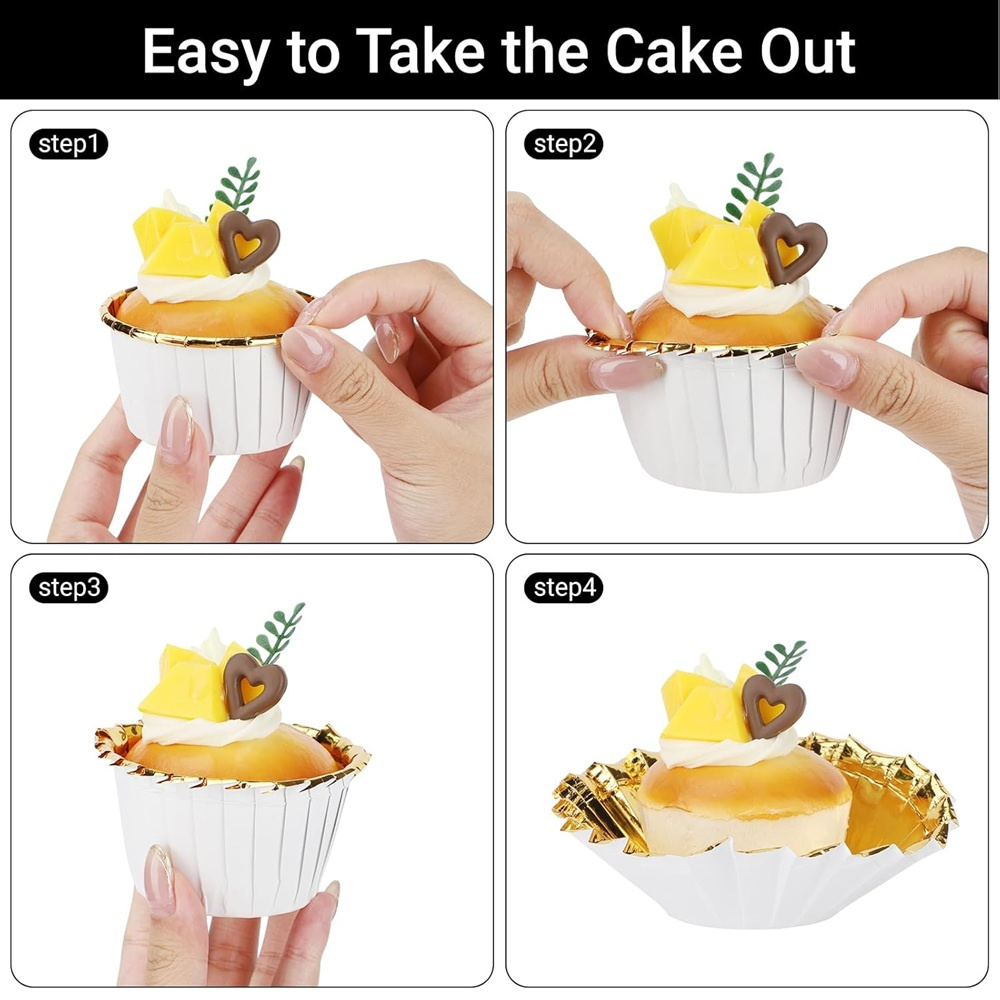 50 قطعة كأس الكعك ورقة مغلفة ك - مراجعة Kitchen Equipment For Baking وسعره