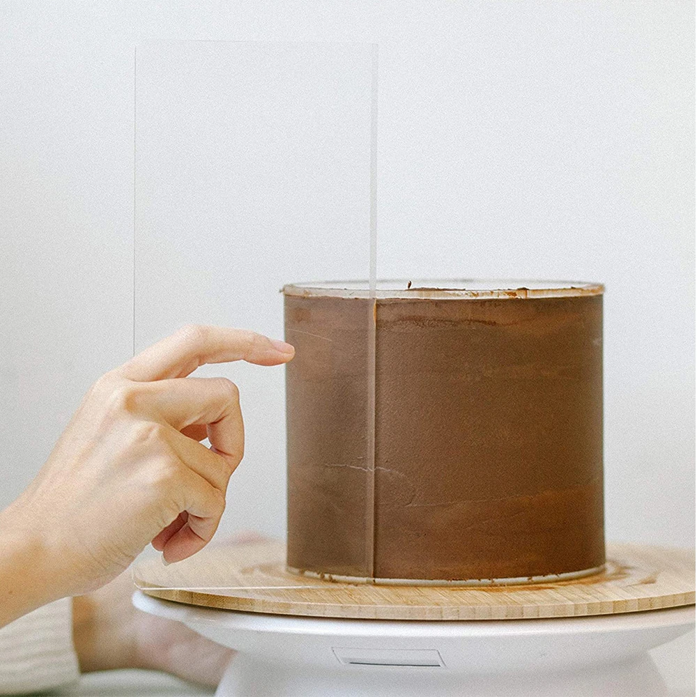 مكشطة كعكة الاكريليك الشفاف ،  - مراجعة Fondant Smoother Set وسعره