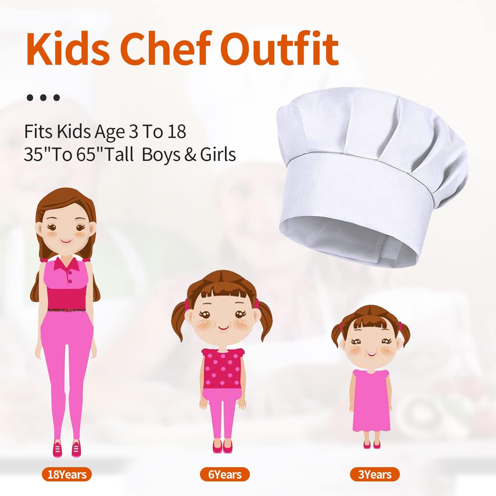 4 قطع قبعات طهاة بيضاء للأطفال - مراجعة Baking Kitchen Kids وسعره