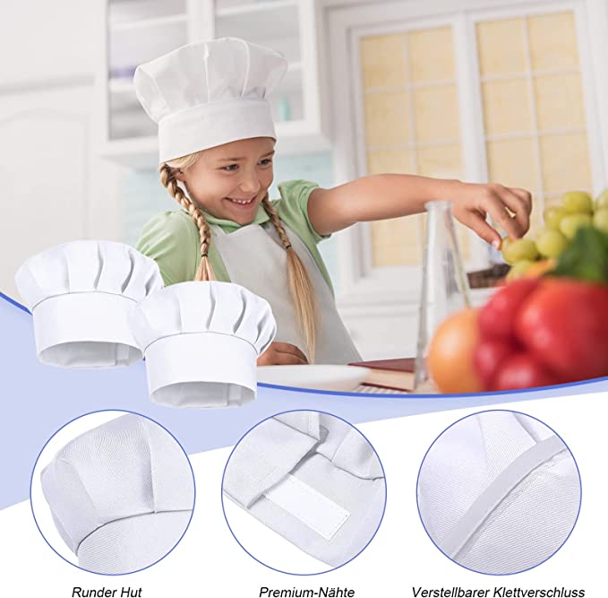 4 قطع قبعات طهي للأطفال بارتفا - مراجعة Baking Kitchen Kids وسعره